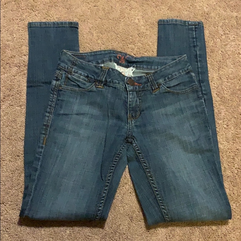 WORN JEANS. Size 2/26